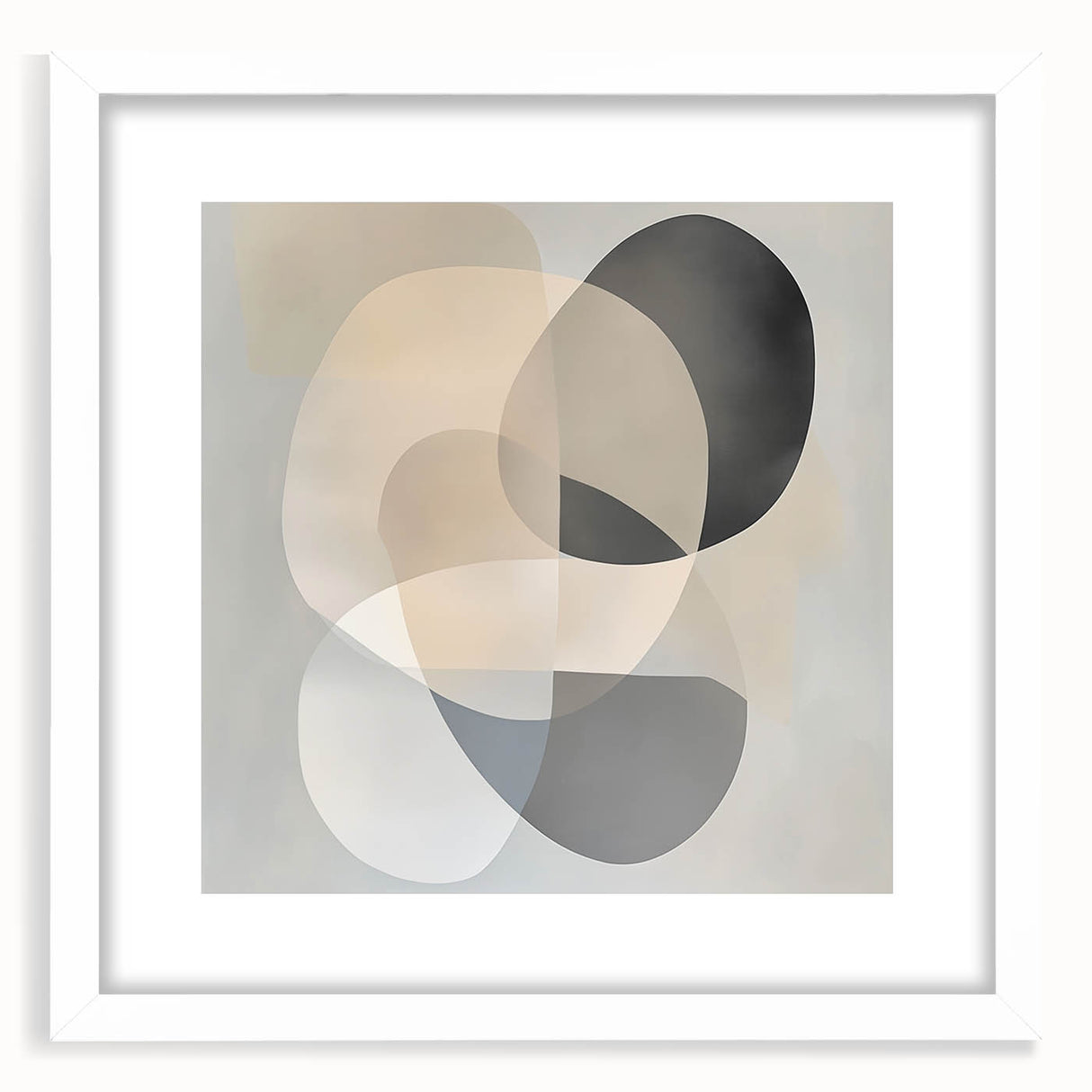 Geometric Abstract Wall Decor – Soft Neutral Modern Artwork