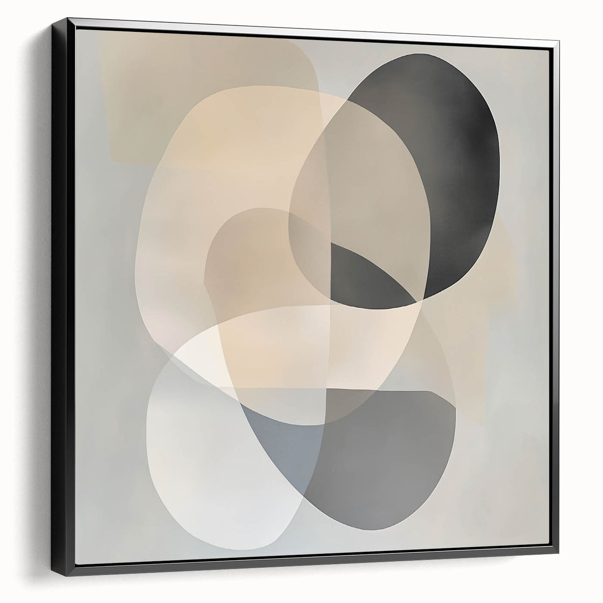 Geometric Abstract Wall Decor – Soft Neutral Modern Artwork