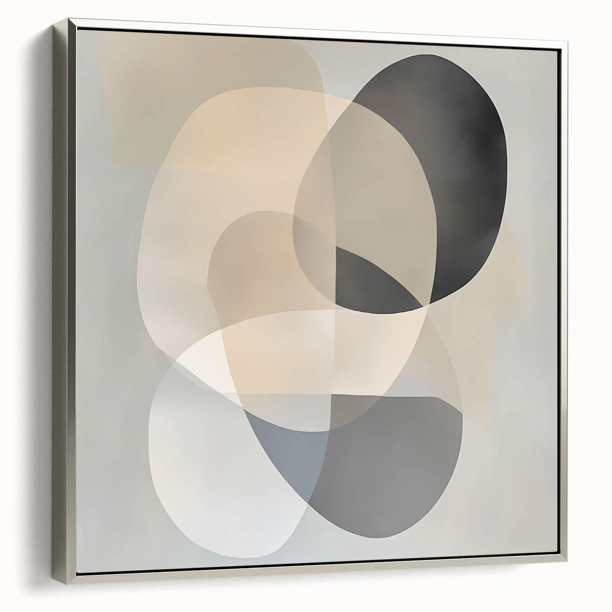 Geometric Abstract Wall Decor – Soft Neutral Modern Artwork