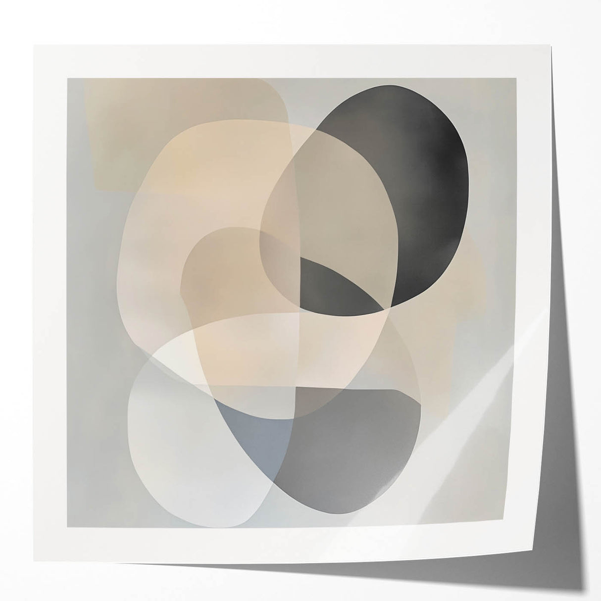 Geometric Abstract Wall Decor – Soft Neutral Modern Artwork