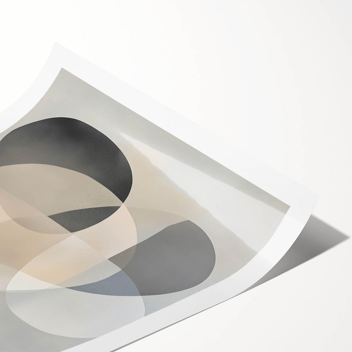 Geometric Abstract Wall Decor – Soft Neutral Modern Artwork