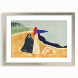 Expressionist Art: Two Women on the Shore - Abstract Expressionism Print
