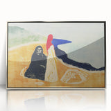 Expressionist Art: Two Women on the Shore - Abstract Expressionism Print