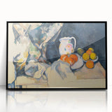 Cézanne Curtain and Fruit Still Life - Impressionist Wall Art Print