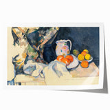 Cézanne Curtain and Fruit Still Life - Impressionist Wall Art Print