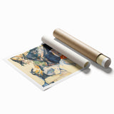 Cézanne Curtain and Fruit Still Life - Impressionist Wall Art Print