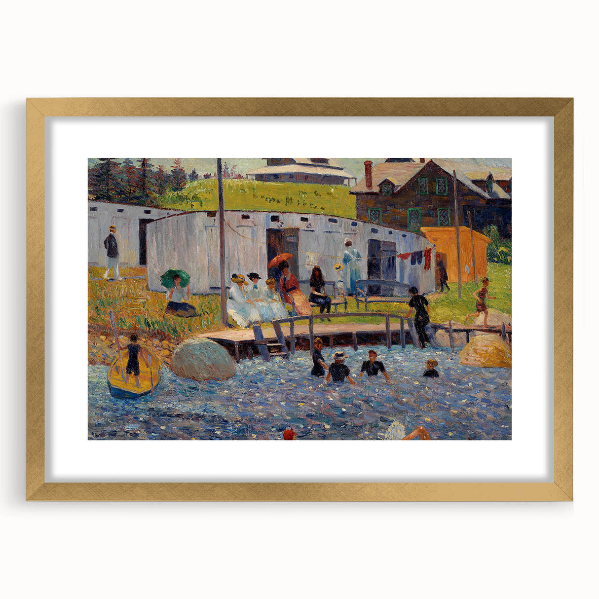 Modern Wall Art - The Bathing Hour by William Glackens - Coastal Scene Decor