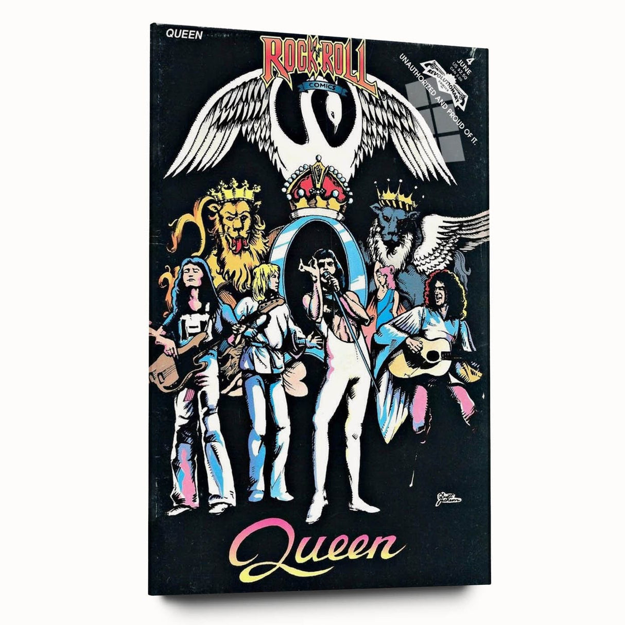 Queen Rock 'N' Roll Comics 1984 Concert Poster