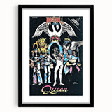 Queen Rock 'N' Roll Comics 1984 Concert Poster