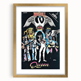 Queen Rock 'N' Roll Comics 1984 Concert Poster