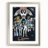 Queen Rock 'N' Roll Comics 1984 Concert Poster