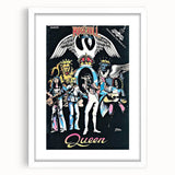 Queen Rock 'N' Roll Comics 1984 Concert Poster