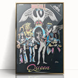 Queen Rock 'N' Roll Comics 1984 Concert Poster