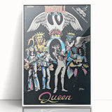 Queen Rock 'N' Roll Comics 1984 Concert Poster