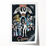 Queen Rock 'N' Roll Comics 1984 Concert Poster