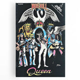 Queen Rock 'N' Roll Comics 1984 Concert Poster