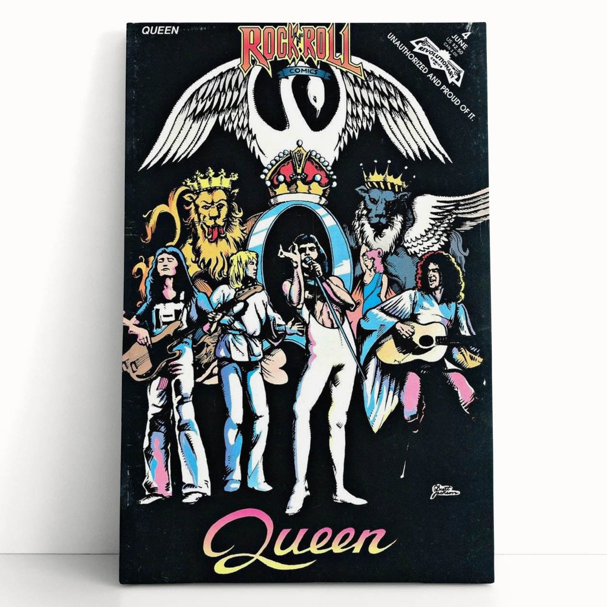 Queen Rock 'N' Roll Comics 1984 Concert Poster
