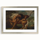 Romanticism Art: Lion Attacking a Horse by Stubbs - Wildlife Canvas Print