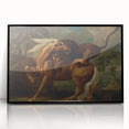 Romanticism Art: Lion Attacking a Horse by Stubbs - Wildlife Canvas Print