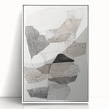 Dining Room Wall Decor – Modern Textured Collage Art Print