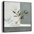 Minimalist Olive Branch Wall Art - Modern Canvas for Living Room