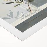 Minimalist Olive Branch Wall Art - Modern Canvas for Living Room