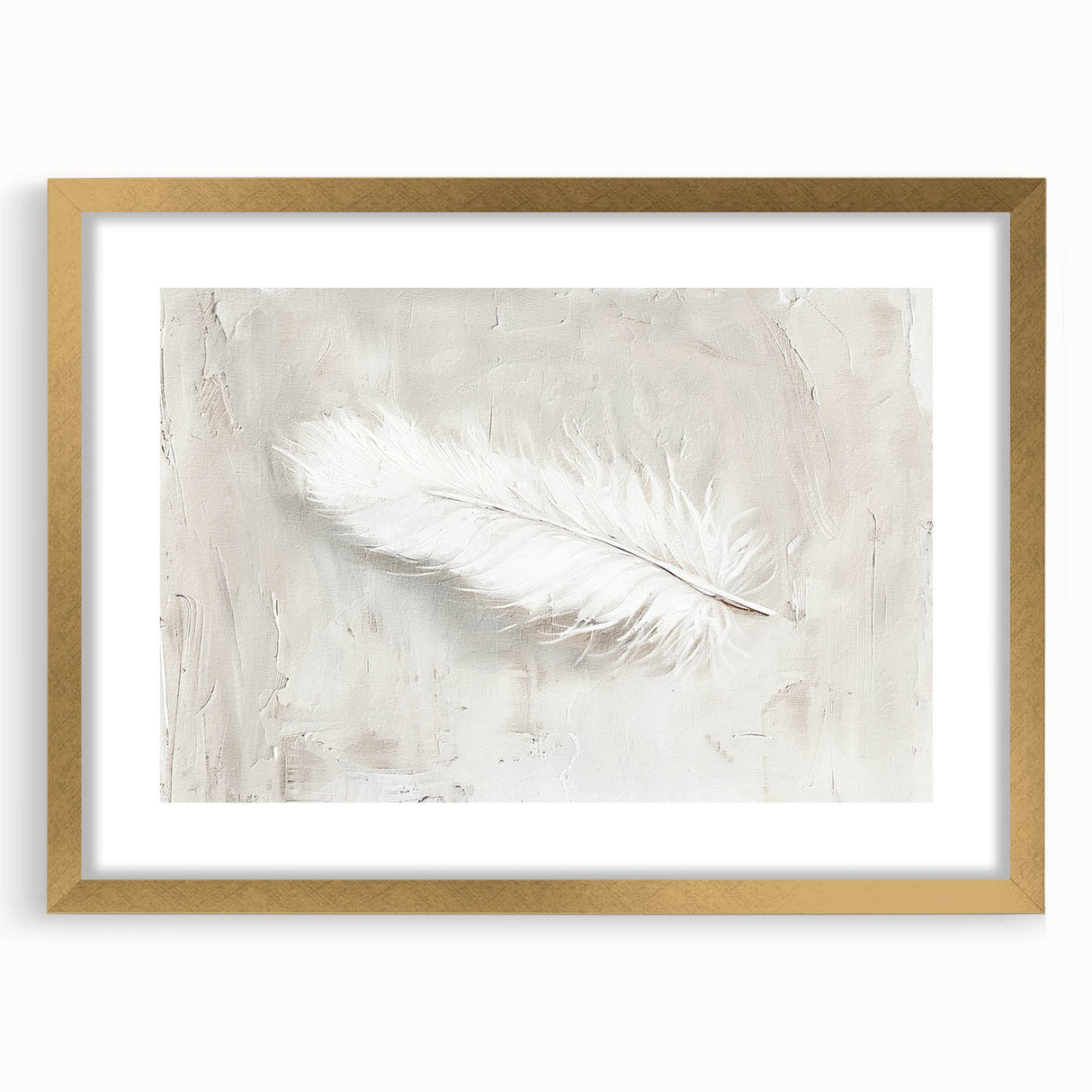 Abstract minimalist wall art framed in gold, showcasing elegant geometric patterns and soft neutral tones, perfect for modern home decor.
