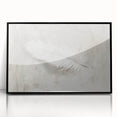 Framed abstract minimalist wall art showcasing a sleek black acrylic design, ideal for modern decor, enhancing contemporary living spaces with elegance.