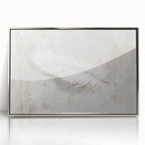 Framed abstract minimalist wall art featuring a sleek silver design, perfect for modern decor. The artwork adds elegance to any interior space, enhancing ambiance.