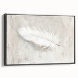 Framed canvas artwork showcasing a minimalist black abstract design, viewed from the side. The modern piece adds elegance to any interior decor, perfect for contemporary art lovers.