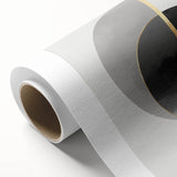 Minimalist Abstract Wall Art – Black, Gold & Gray Circle Design