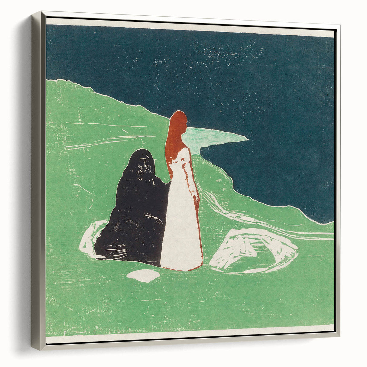 Expressionist Art: Two Women on the Shore - Edvard Munch Painting Print