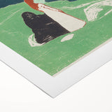 Expressionist Art: Two Women on the Shore - Edvard Munch Painting Print