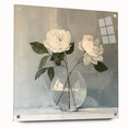 Elegant White Roses Wall Art - Modern Canvas for Living Room Décor