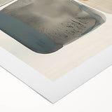 Abstract minimalist wall art printed on rolled canvas, showcasing soft pastel colors and geometric shapes, perfect for modern home decor and artistic styling.