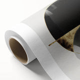 Large Abstract Wall Art – Bold Black & Gold Geometric Circles