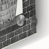 Modern Wall Art: Bold Owl Illustration in Black & White – Minimalist Decor