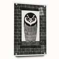 Modern Wall Art: Bold Owl Illustration in Black & White – Minimalist Decor