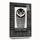 Modern Wall Art: Bold Owl Illustration in Black & White – Minimalist Decor