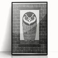 Modern Wall Art: Bold Owl Illustration in Black & White – Minimalist Decor