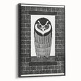 Modern Wall Art: Bold Owl Illustration in Black & White – Minimalist Decor