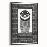 Modern Wall Art: Bold Owl Illustration in Black & White – Minimalist Decor