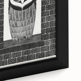 Modern Wall Art: Bold Owl Illustration in Black & White – Minimalist Decor