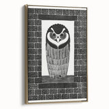 Modern Wall Art: Bold Owl Illustration in Black & White – Minimalist Decor