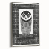 Modern Wall Art: Bold Owl Illustration in Black & White – Minimalist Decor