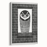 Modern Wall Art: Bold Owl Illustration in Black & White – Minimalist Decor
