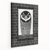 Modern Wall Art: Bold Owl Illustration in Black & White – Minimalist Decor