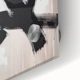 Modern Dining Room Wall Art – Black & White Abstract Canvas