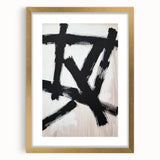 Modern Dining Room Wall Art – Black & White Abstract Canvas