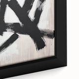 Modern Dining Room Wall Art – Black & White Abstract Canvas
